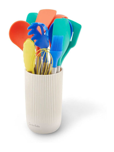Sur La Table Colour Me Happy 12-teiliges Utensilien-Set mit Küchenaufbewahrungshalter
