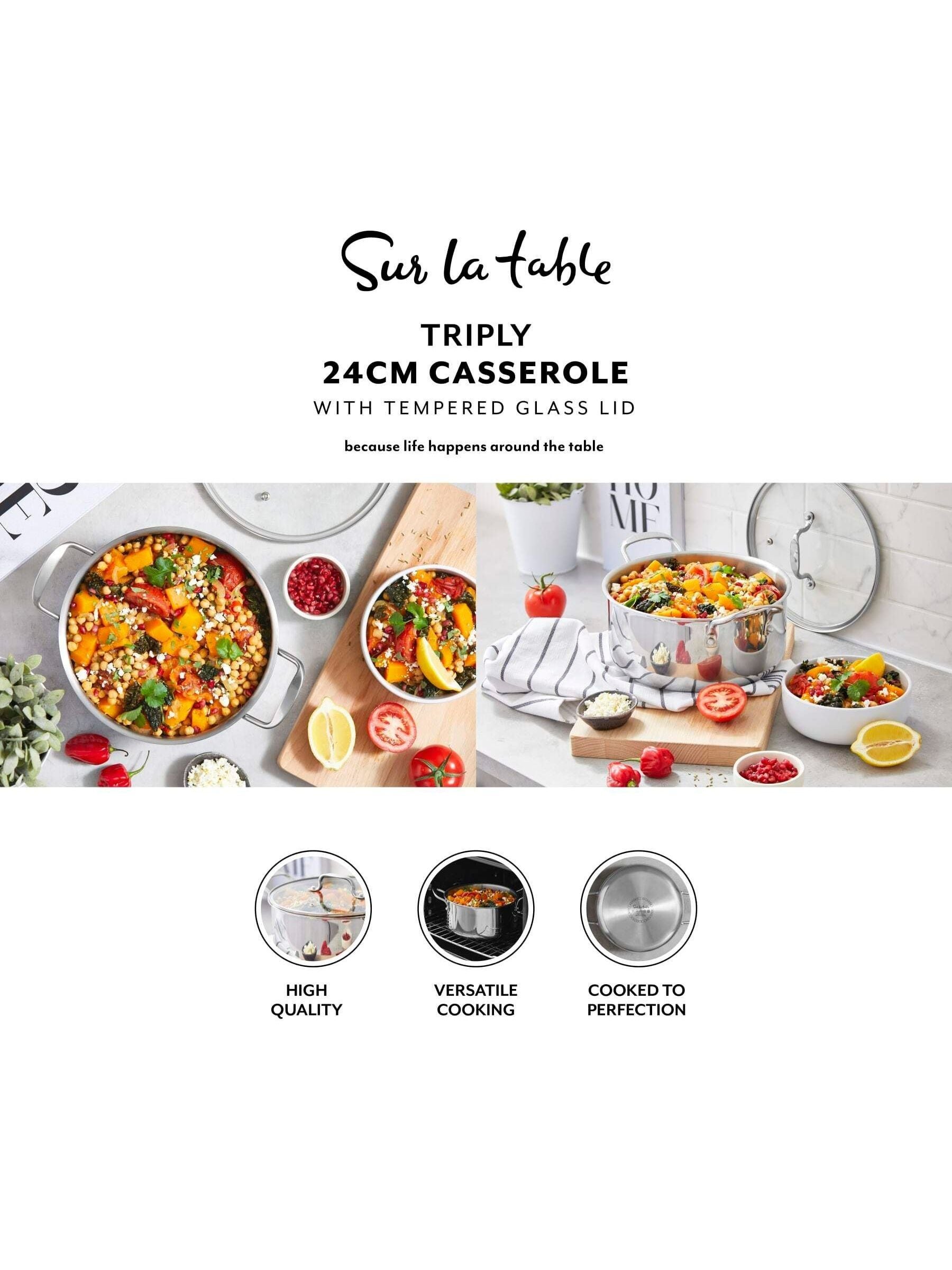 Sur La Table TriPly casserole pan 24cm, imported from the UK