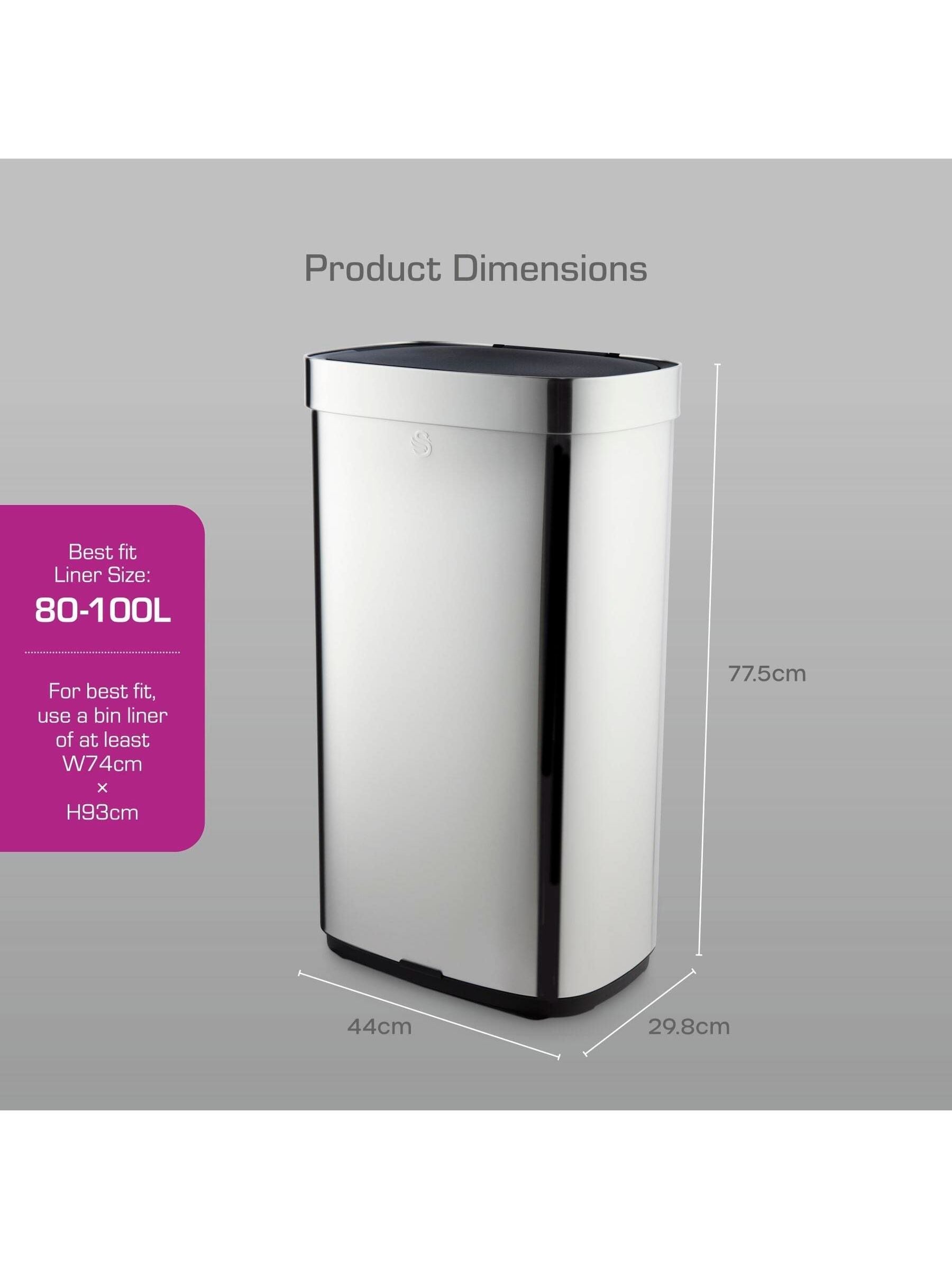 Swan kitchen sensor bin 80L (British brand)