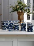 Laura Ashley Elveden Navy bread bin, imported from the UK