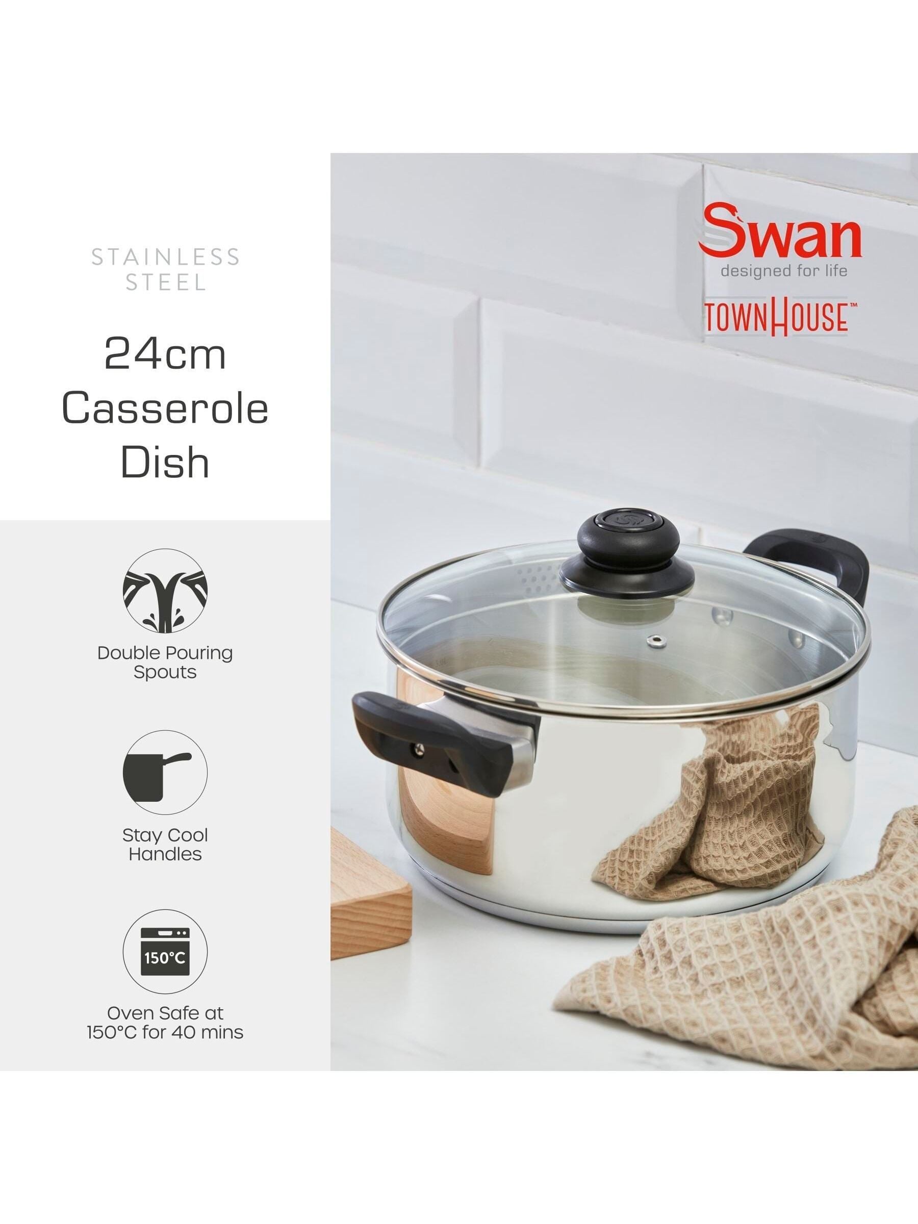 Swan stainless steel casserole dish 24cm (British brand)