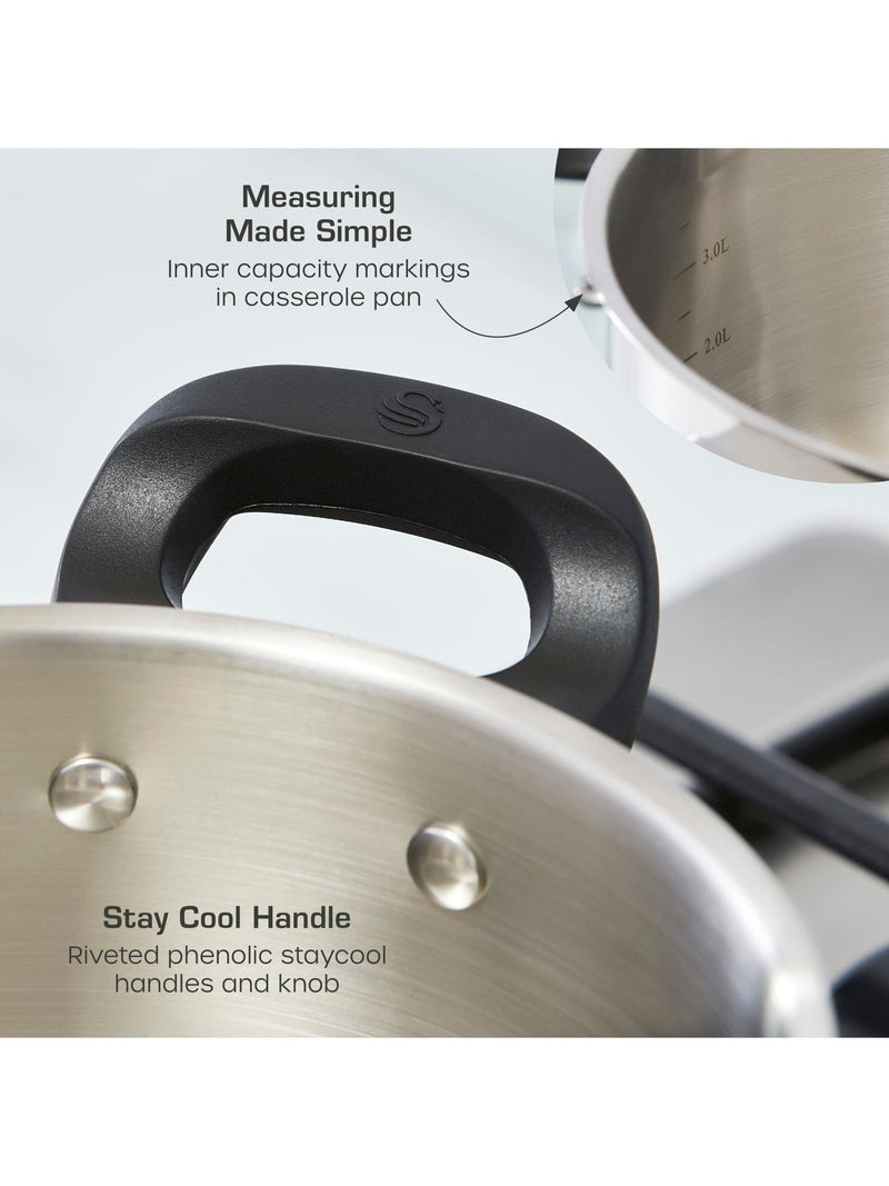 Swan stainless steel casserole dish 24cm (British brand)