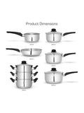 Swan 8 piece stainless steel cookware set (British brand)