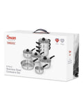 Swan 8 piece stainless steel cookware set (British brand)