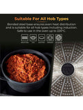 Tower Black 28cm Casserole Dish with Aluminium Lid
