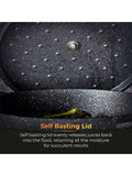 Tower Black 28cm Casserole Dish with Aluminium Lid
