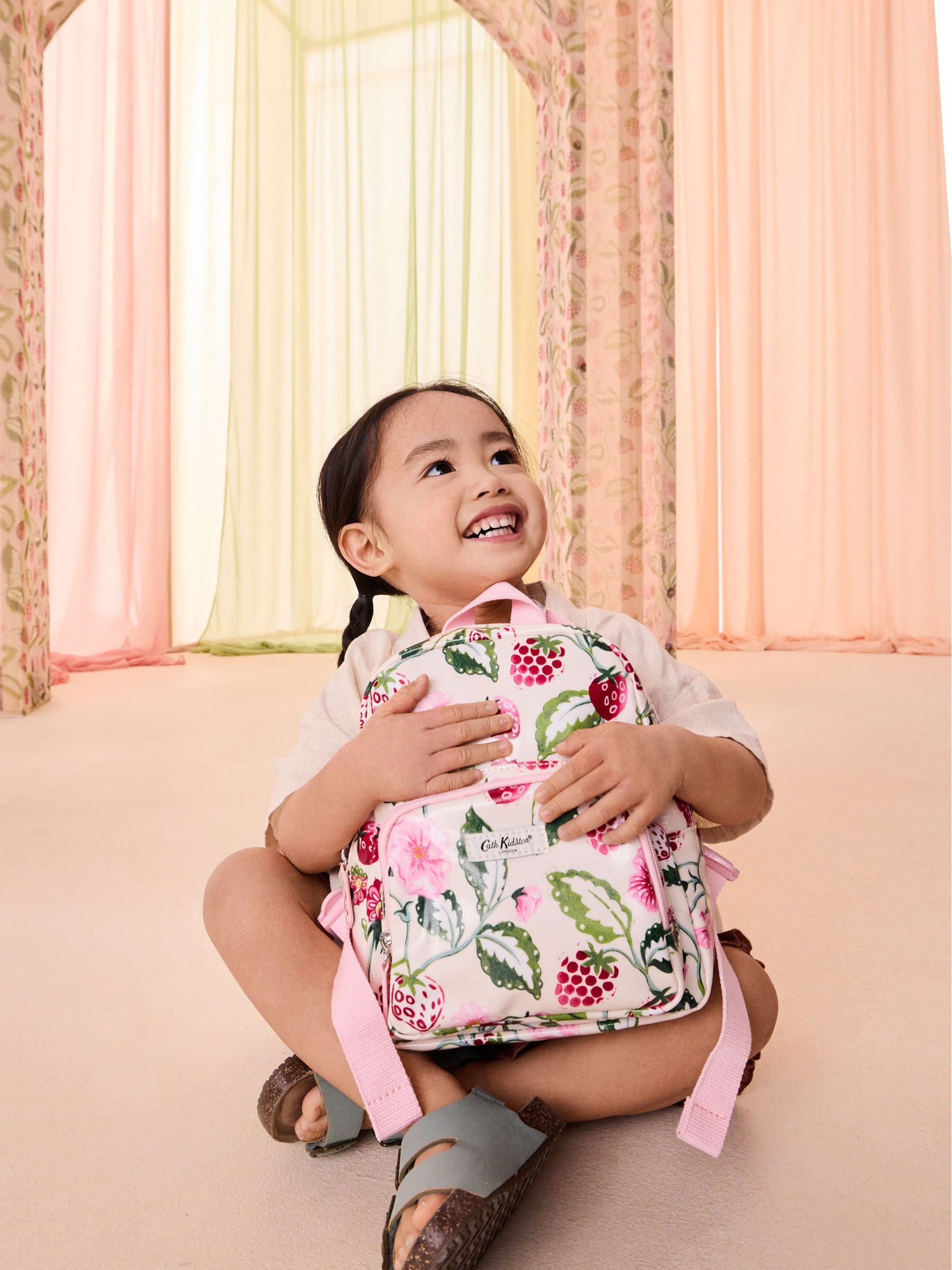 Cath Kidston Pink Raspberry Garden Print mini backpack (British brand)
