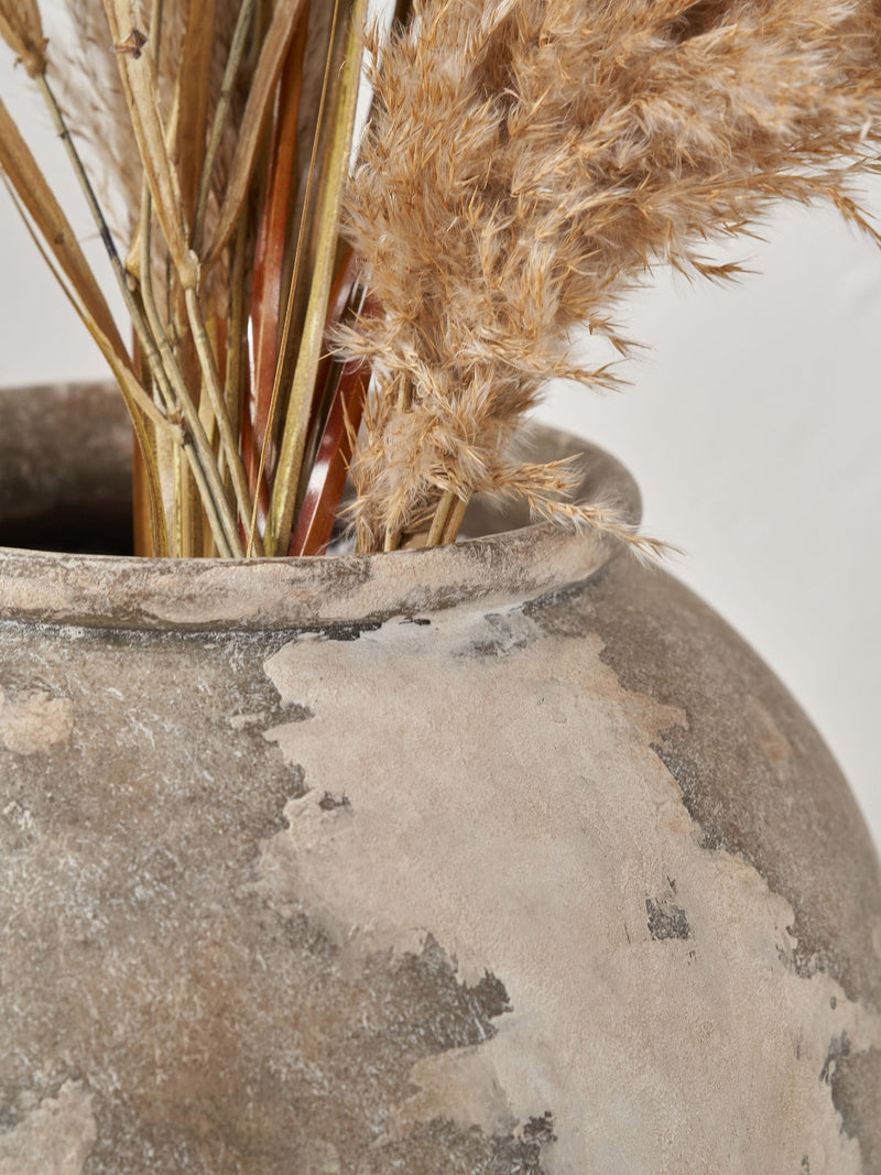 Pacific Lifestyle beige stoneware urn vase 31cm, UK version