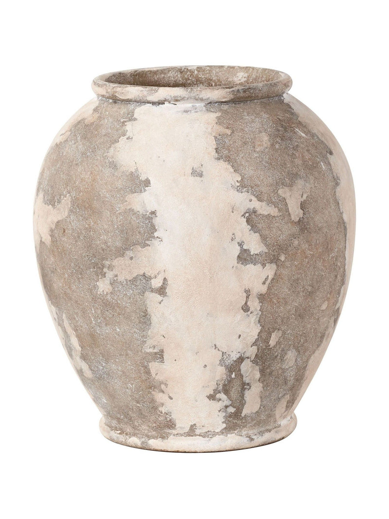 Pacific Lifestyle beige stoneware urn vase 31cm, UK version