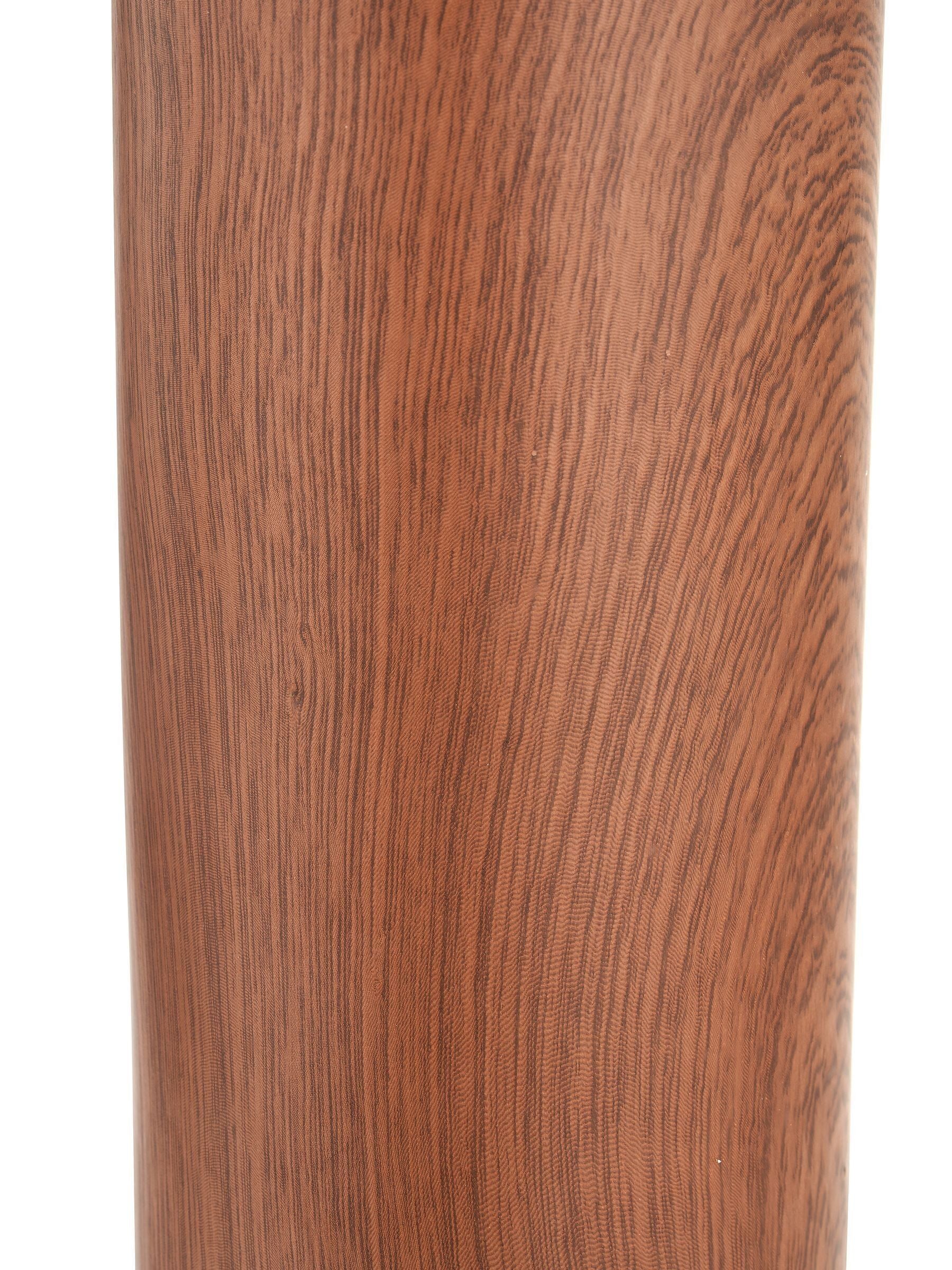 Wood effect ceramic table lamp 55cm, UK version