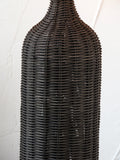 Table lamp dark brown rattan bottle 62cm (British brand)