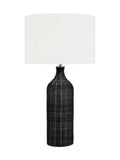 Table lamp dark brown rattan bottle 62cm (British brand)