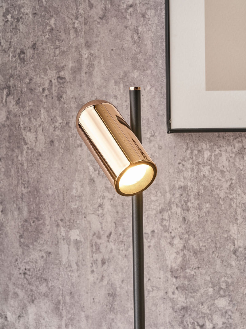 Pacific rose gold metal LED table lamp, imported from the UK