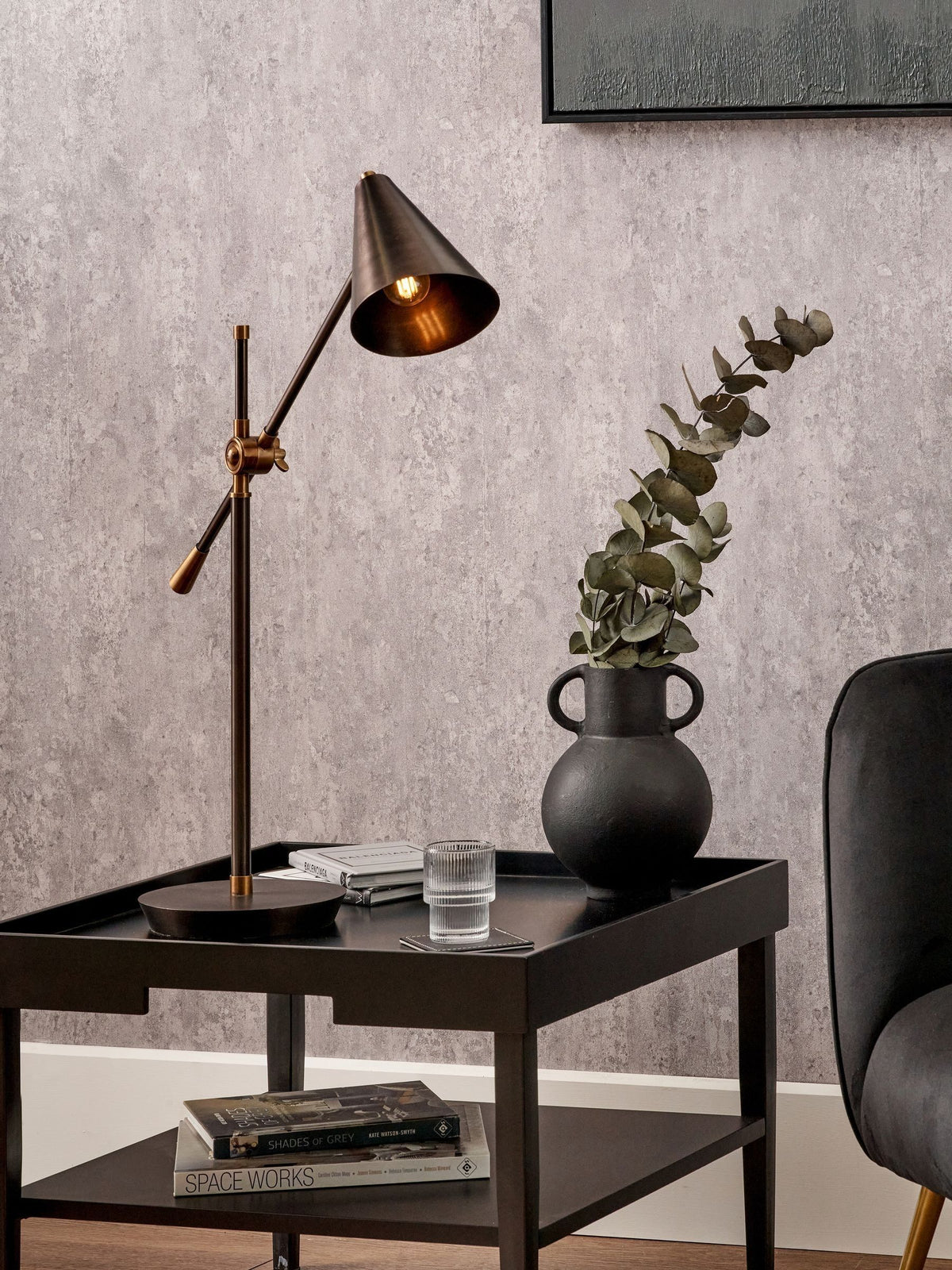 Pacific Bronze adjustable task table lamp, UK version