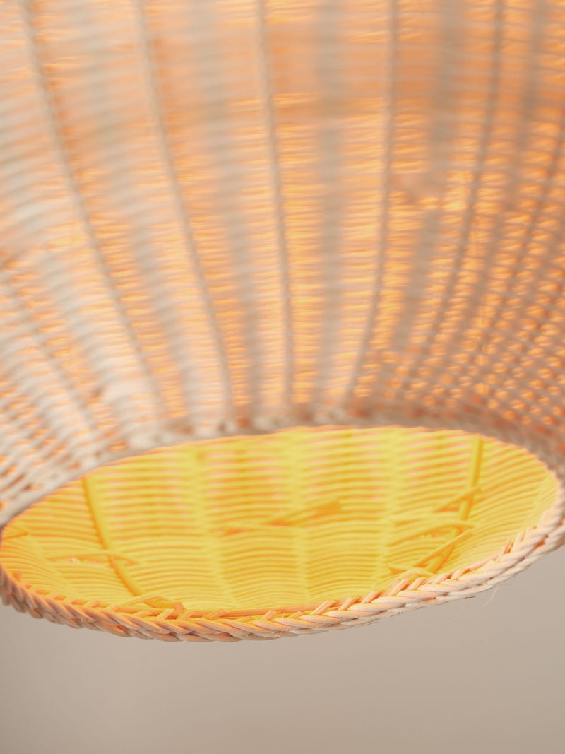 Pacific rattan pendant ceiling light with iron frame (British brand)