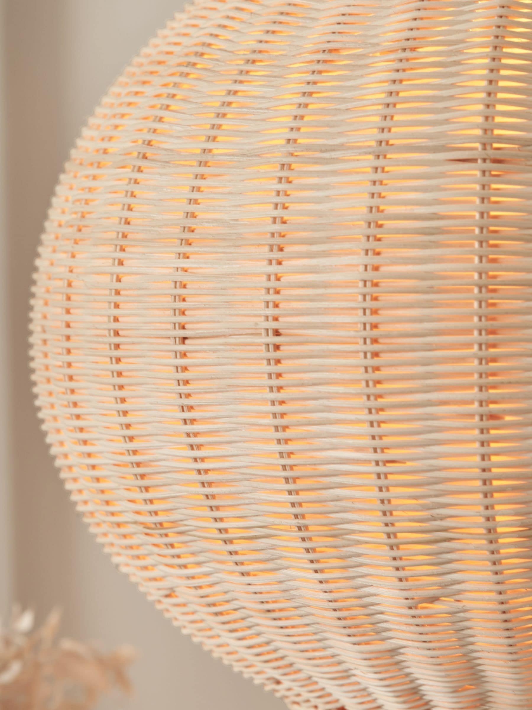 Pacific rattan pendant ceiling light with iron frame (British brand)