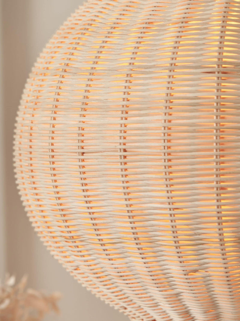 Pacific rattan pendant ceiling light with iron frame (British brand)