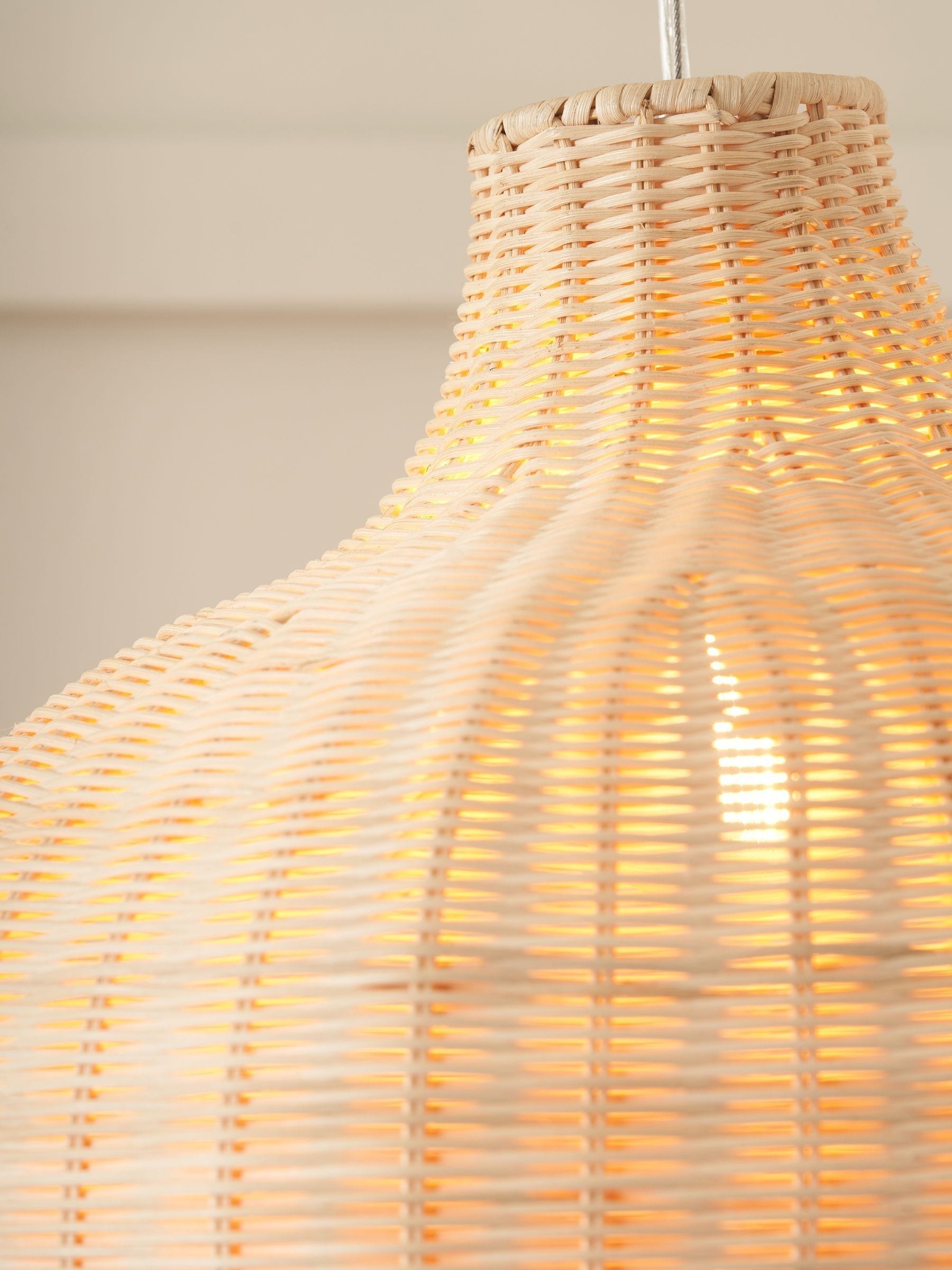 Pacific rattan pendant ceiling light with iron frame (British brand)