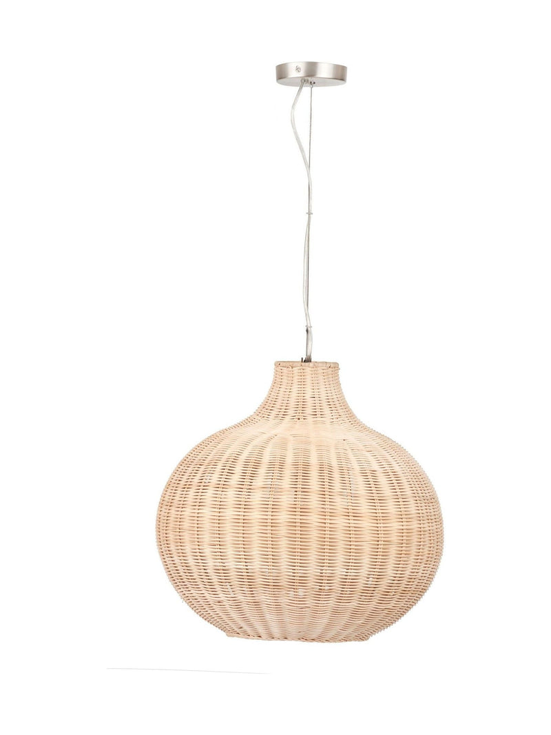 Pacific rattan pendant ceiling light with iron frame (British brand)