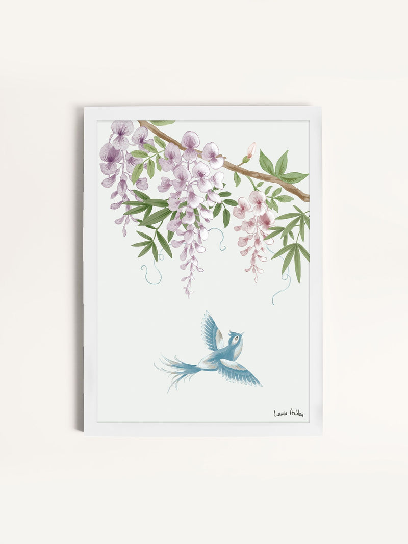 Laura Ashley White Rowsham Garden Medium Wall Art Frame, UK version