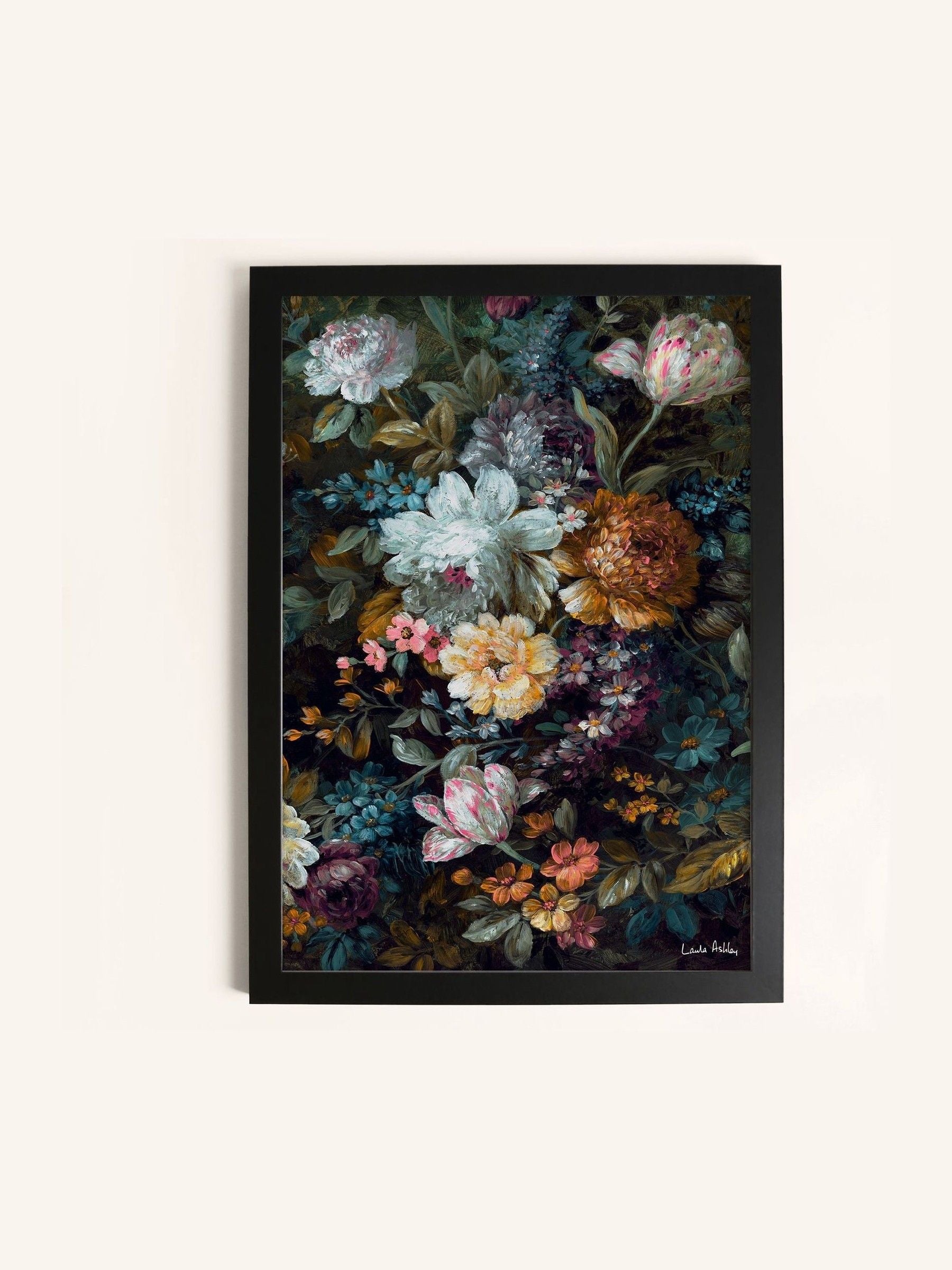 Laura Ashley Black Mathilde medium wall art frame, UK version