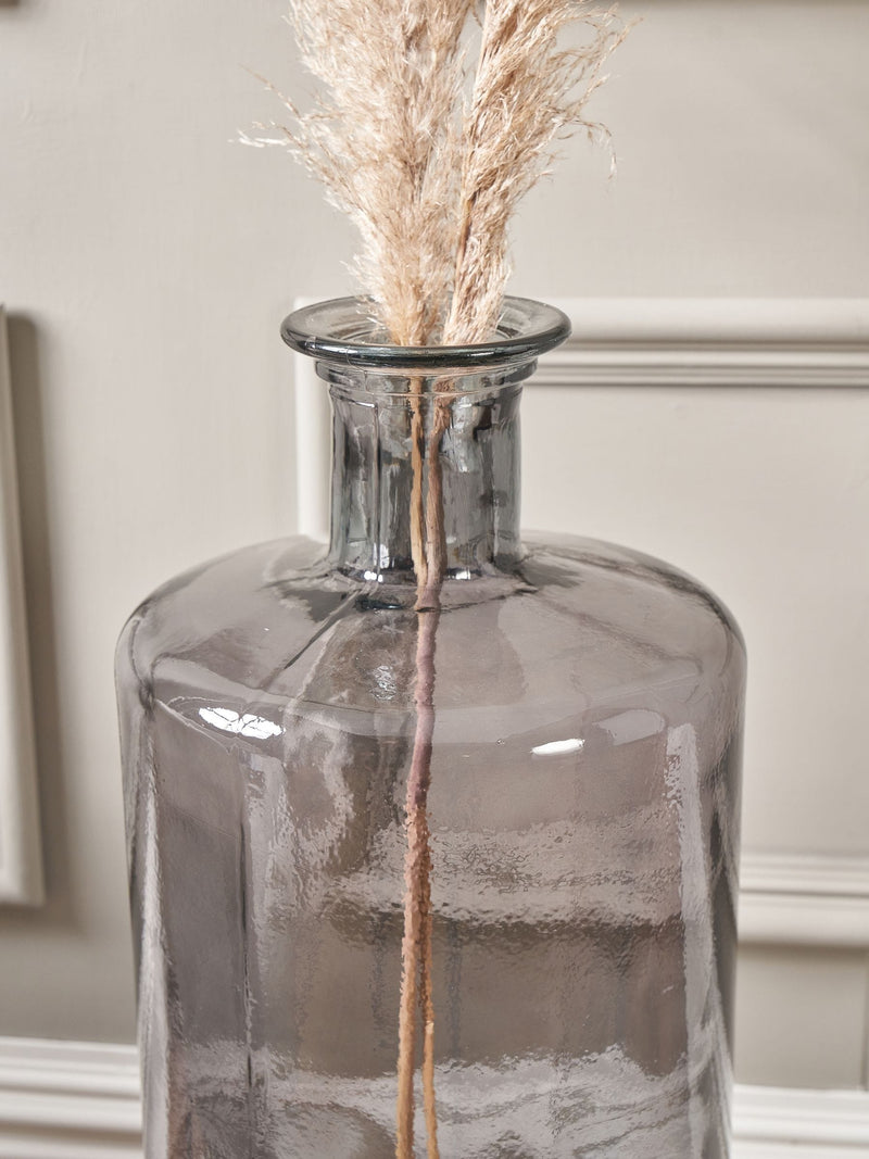 Pacific grey glass bottle decorative 75cm, UK version
