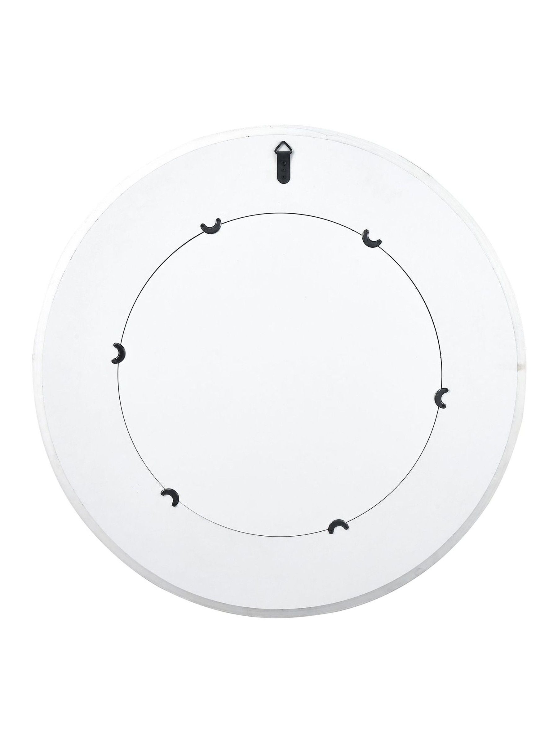 Round Mirror with white marble veneer, 80cm diameter, imported from the UK