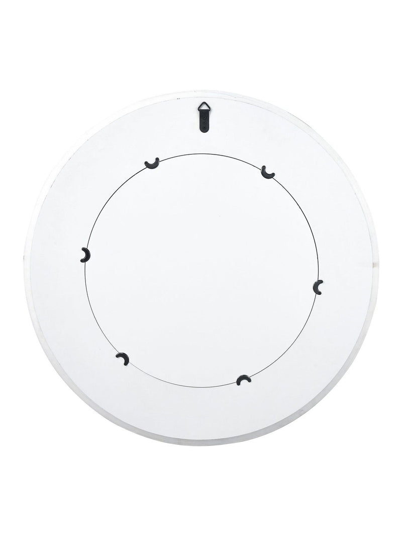 Round Mirror with white marble veneer, 80cm diameter, imported from the UK