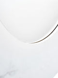 Round Mirror with white marble veneer, 80cm diameter, imported from the UK