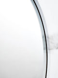 Round Mirror with white marble veneer, 80cm diameter, imported from the UK