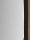 Pacific black metal slim frame oval wall mirror 90x60cm - British product