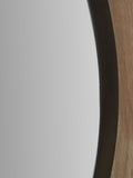 Pacific black metal slim frame oval wall mirror 90x60cm - British product