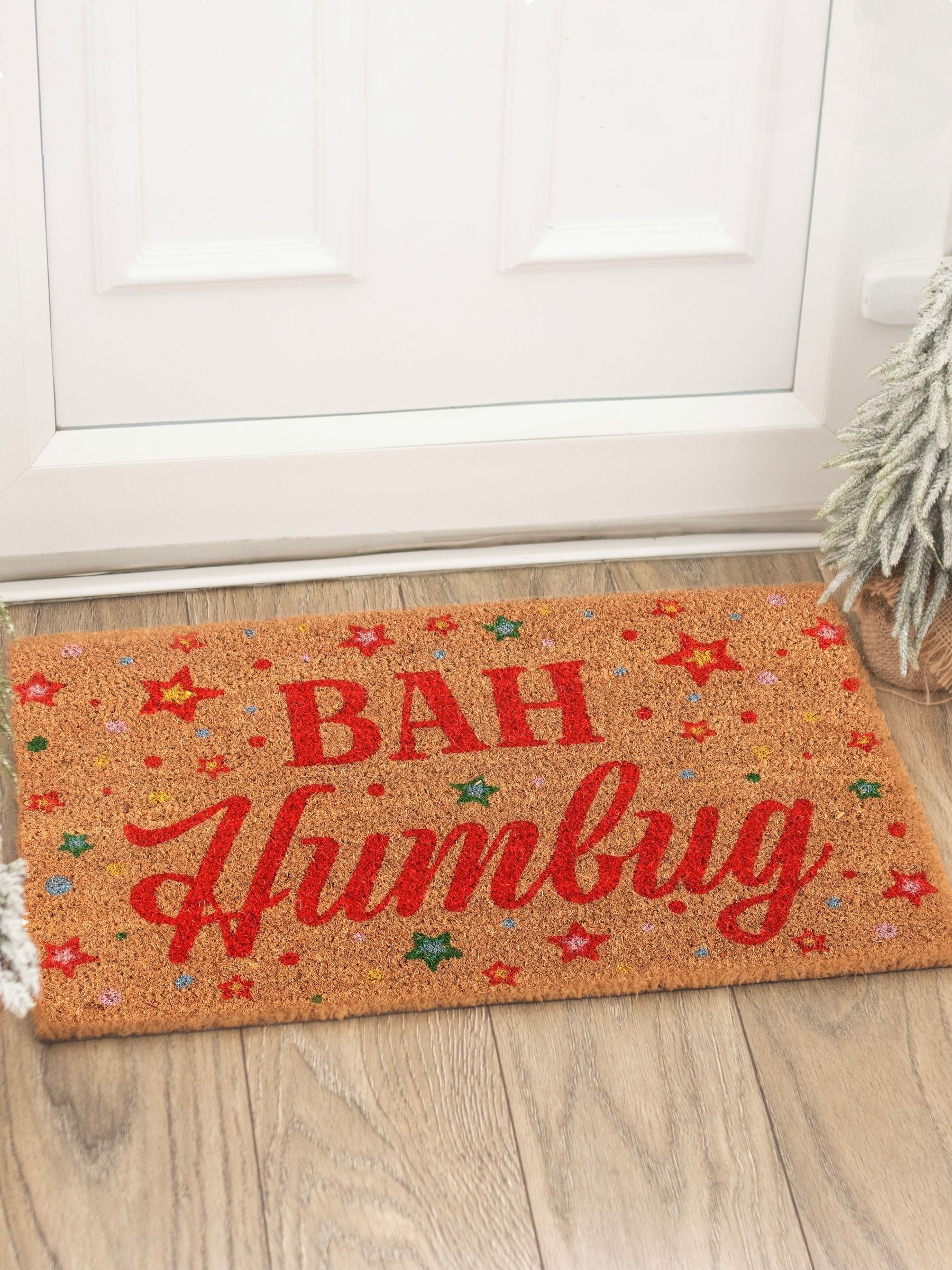 Something Different Bah Humbug coir doormat 60cm, imported from the UK