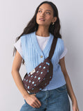 Blue/Brown Polka Dot Sling Bag