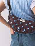 Blue/Brown Polka Dot Sling Bag