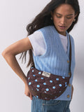 Blue/Brown Polka Dot Sling Bag
