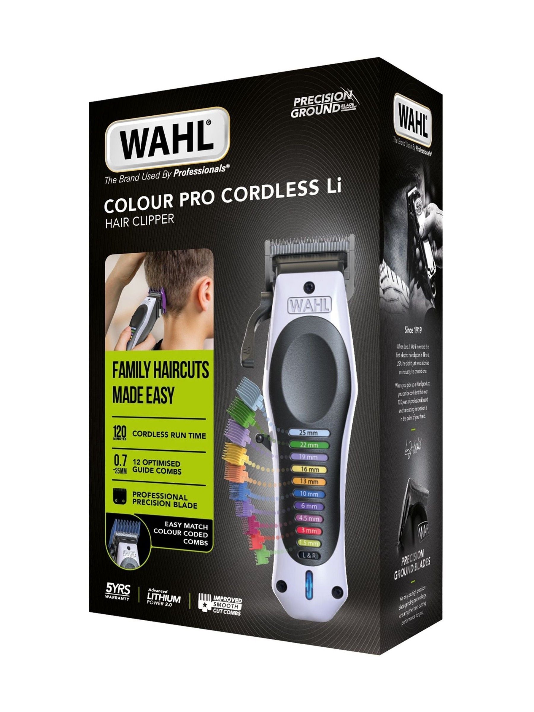 Wahl Colour Pro Cordless Lithium hair trimmer (British brand)