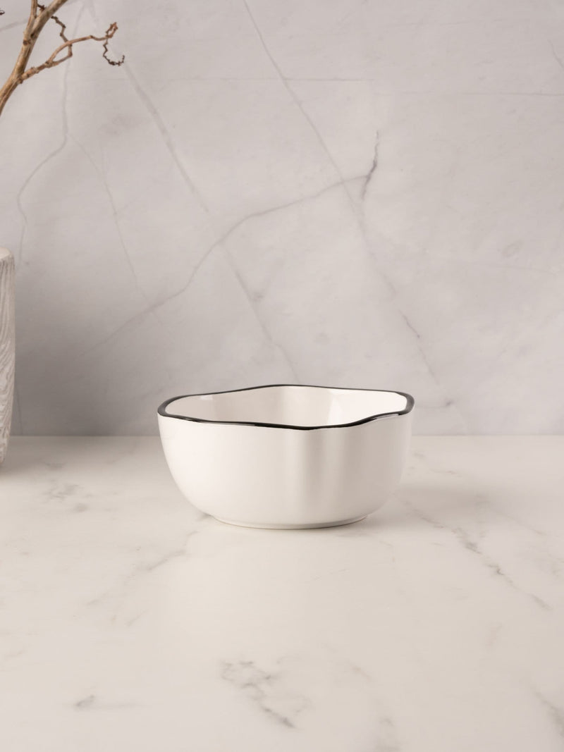 Style Sisters set of 4 white stoneware cereal bowls, UK version