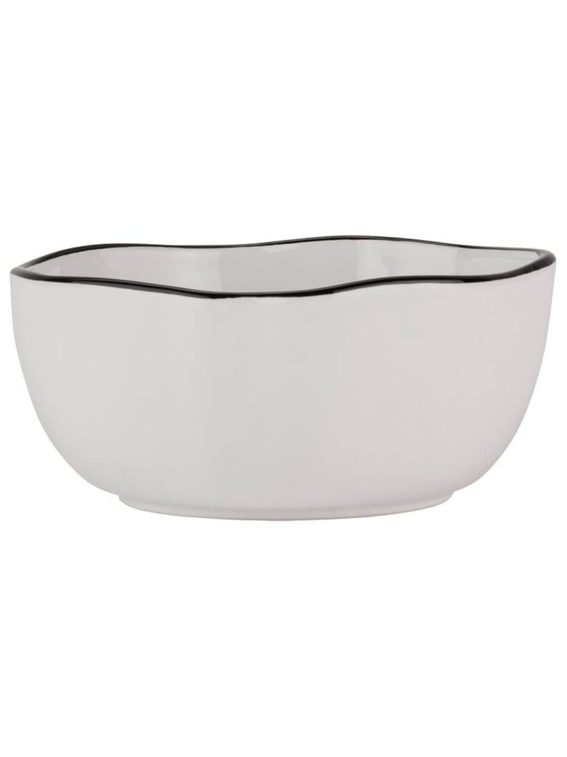 Style Sisters set of 4 white stoneware cereal bowls, UK version