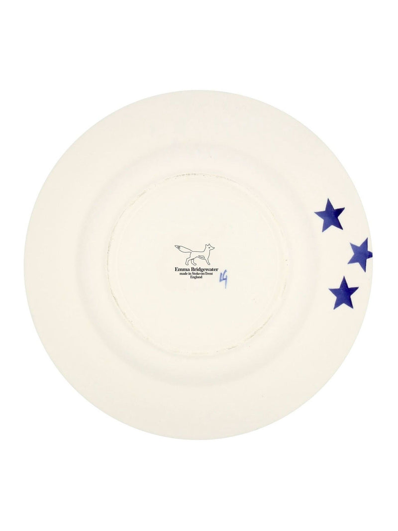 Emma Bridgewater Cream Blue Star dinner plate 10.5 inch, UK version