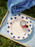 Emma Bridgewater Cream Blue Star 10 1/2 Inch Dinner Plate