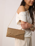 Bronze sparkle clutch bag - British brand