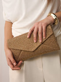Bronze sparkle clutch bag - British brand
