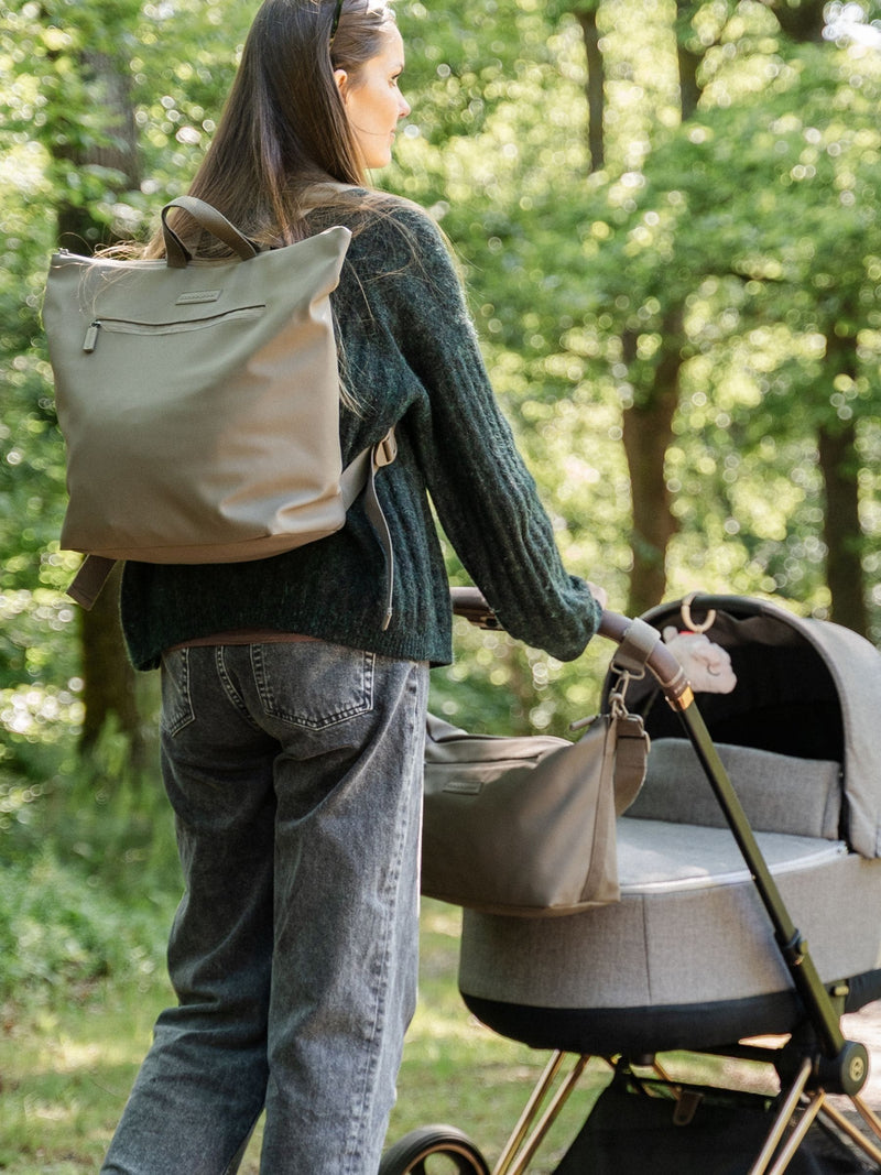 Done by Deer Taupe Adult Backpack with Changing Mat