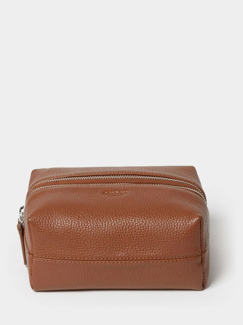 Osprey London Black The Double Zip Small Leather Washbag