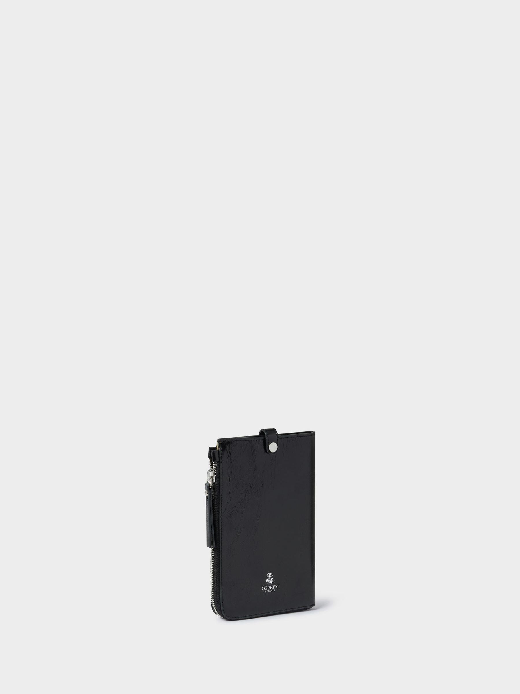 Osprey London Electra Italian leather phone bag, imported from the UK