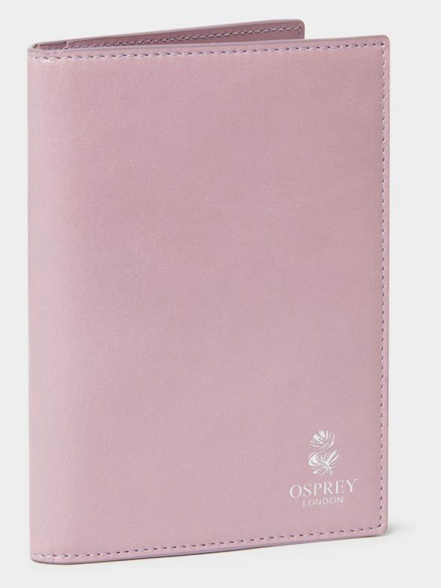 Osprey London purple leather Wentworth passport cover, imported from the UK