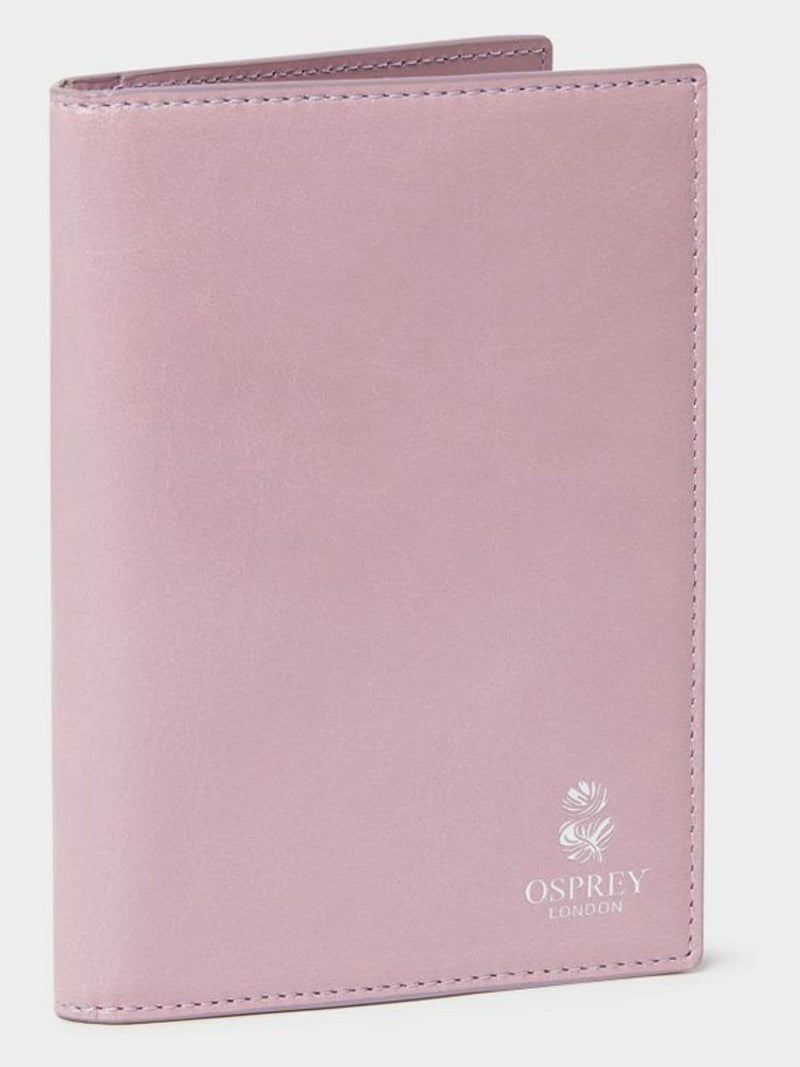 Osprey London purple leather Wentworth passport cover, imported from the UK