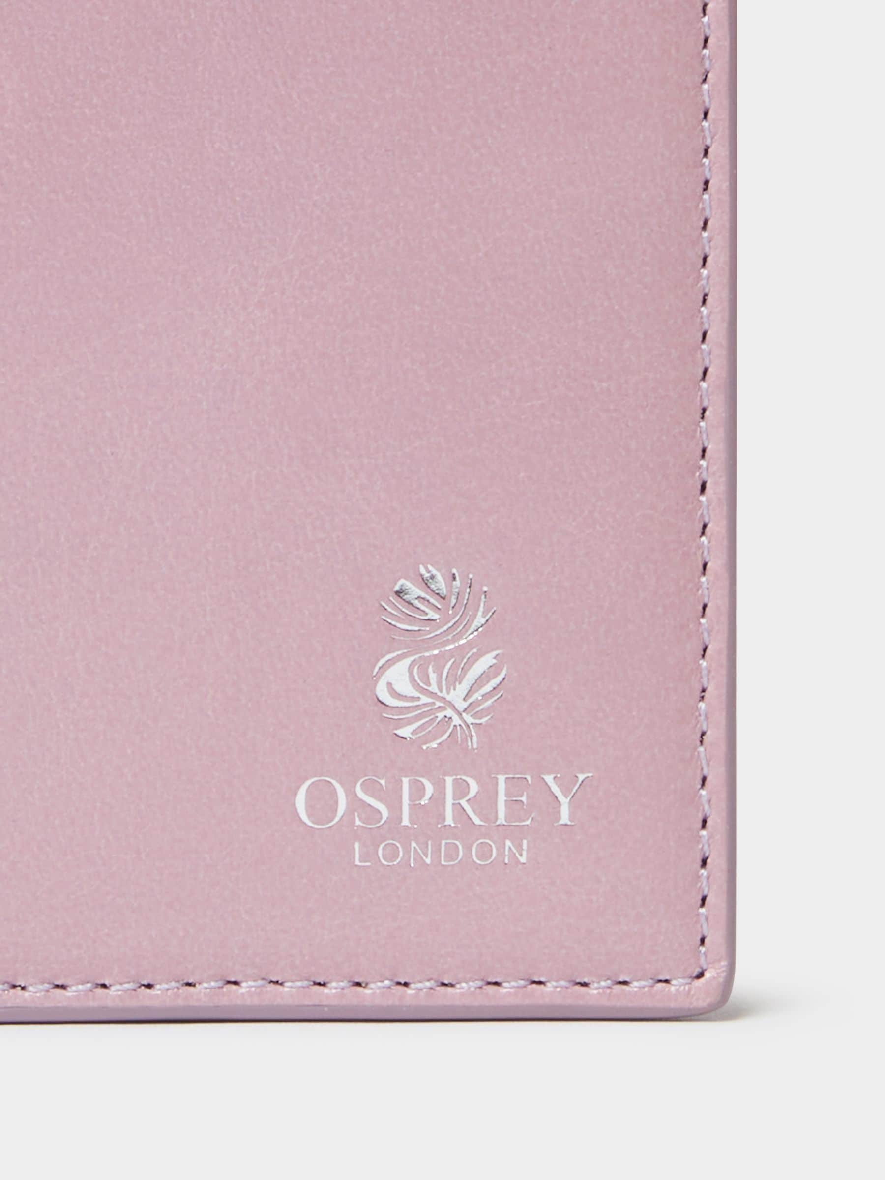 Osprey London purple leather Wentworth passport cover, imported from the UK