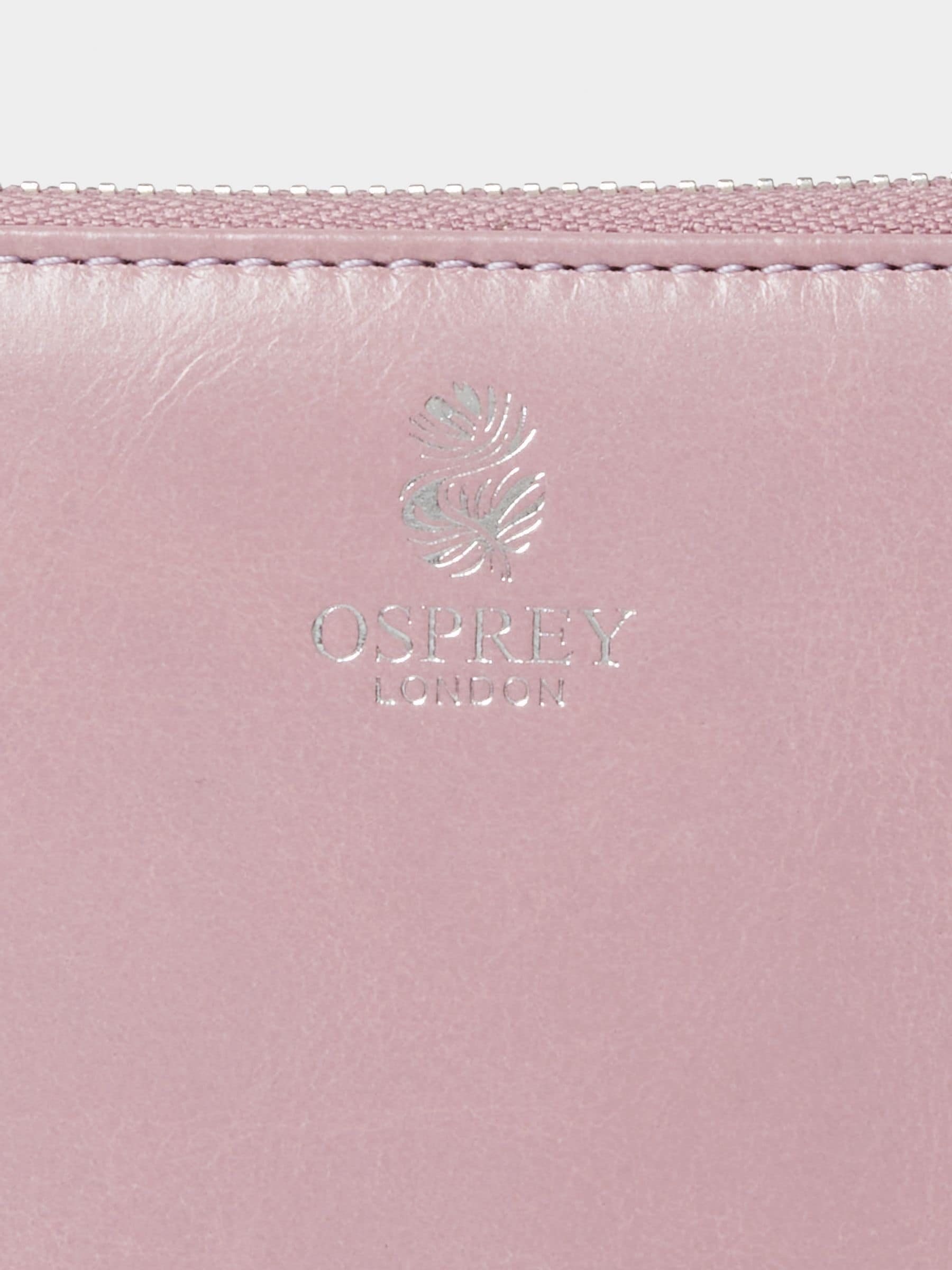Osprey London medium leather zip around purse, imported from the UK